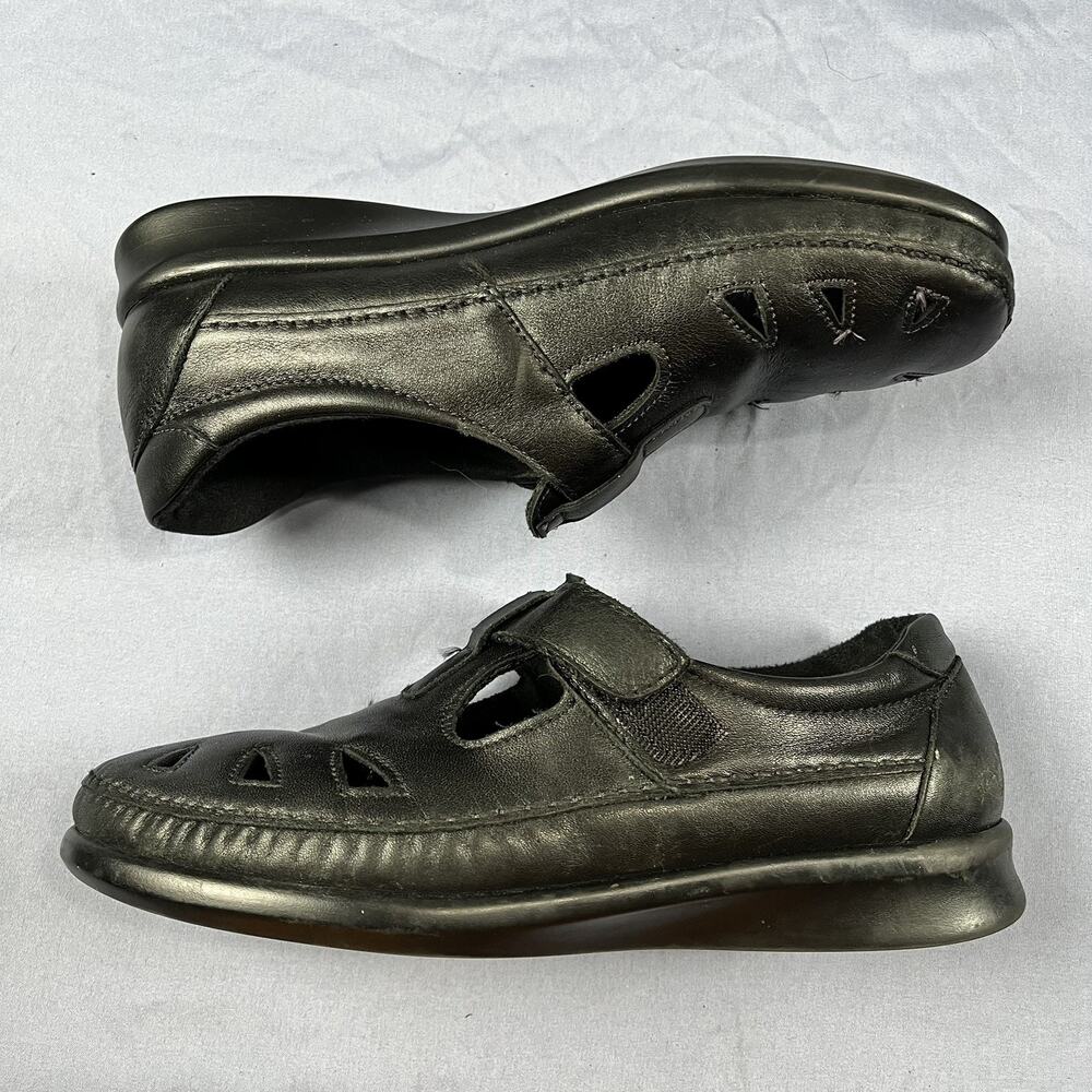 SAS Roamer Santolina Women’s Size 9 Black Leather Preppy Designer Shoes 2068455